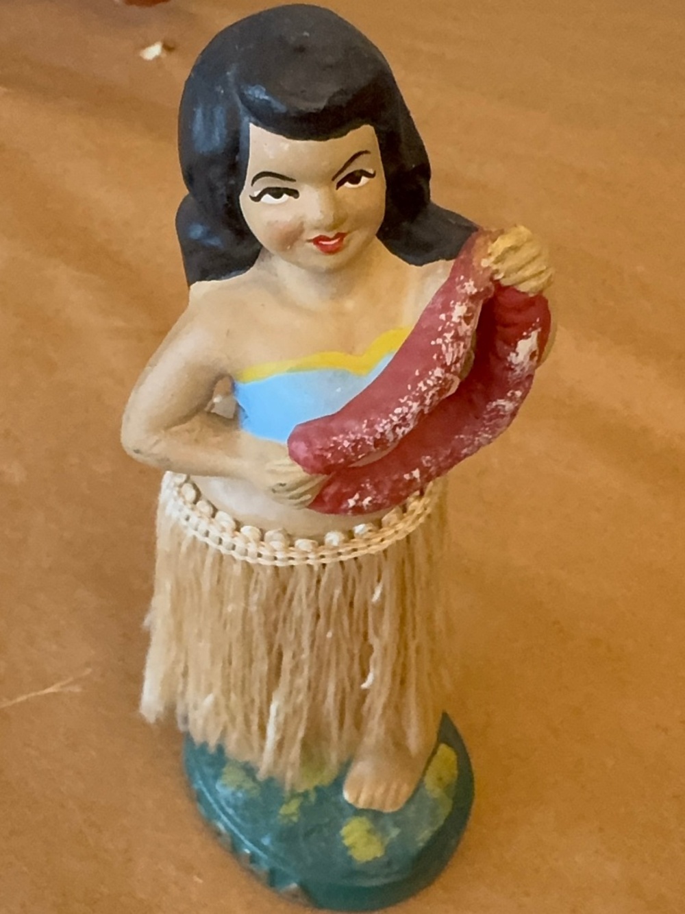 Vintage Hawaiiana Hula Nodder Doll
